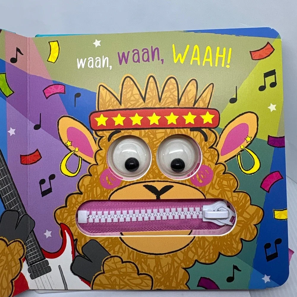 La La Llama! Wobbly Eye Zipper Board Book for‎ Toddlers and Young Children